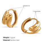 color: EH1061G Gold Small Hoop Earrings