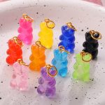 Colorful Creative Resin DIY Bear Pendant Non-Fading Personality All-Match Dopamine Accessories