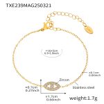 color: TXE239-Gold Zircon Bracelet 16+5cm