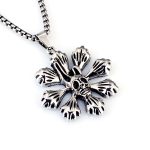 color: Skull Flower + Stainless Steel Chain