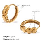 color: EH880G Gold Small Hoop Earrings