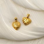 Stainless Steel Heart-Shaped DIY Plated 18K Gold Accessories Pendant Women's High-Grade All-Match Heart Necklace