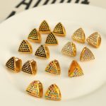 Personalized Creative Triangle Zircon Earrings Women's Ruili Earrings Single Item Earrings