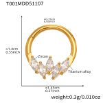 color: T001-Gold Nose Ring