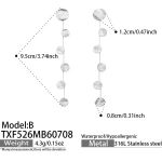 color: TXF526-B Style Round Hammered Steel Color Earrings