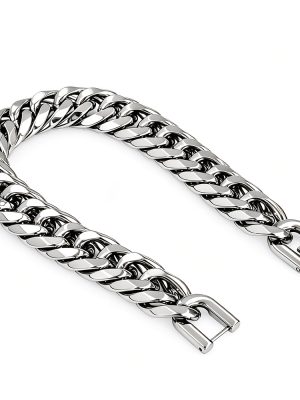 2026 New Arrival Stainless Steel Necklace Widened Bold Domineering Male Bracelet Bodybuilding Muscle