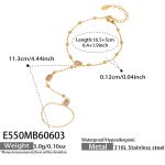 color: E550-Inlaid 5A Zircon Gold Bracelet 16.5+5cm