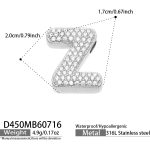 color: D450-Letter Z Steel Color Pendant