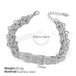 color: SL74 Silver Bracelet