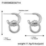 color: F1095-Steel Color Earrings