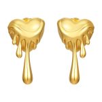 color: Heart Melting Earrings Gold MS-469