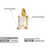 color: D202-Cube Zircon Pendant