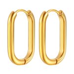 color: Stamped Oval Ear Cuff Gold MS-519
