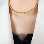 color: P1463-Gold Necklace -35+5cm