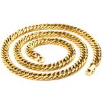 color: 6mm Double 6 Box Buckle Gold / size: 18cm Bracelet