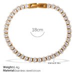 color: SL456WEG White Zircon Bracelet