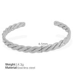 color: SZ88 Adjustable Silver Bangle
