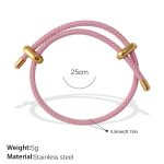 color: SL219PKG Pink Cord Bangle