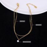 Cool Light Luxury Personality Double-Layer Simplicity Inlaid Zircon Stainless Steel 18K Gold Plating Foot Ornaments
