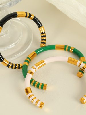 Retro Simple Stylish Stainless Steel Bracelet Advanced Segment Drip Female
