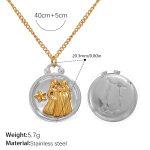 color: XL769SG3 Two-tone Gold Color Necklace