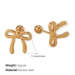 color: EH929G Gold Stud Earrings