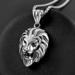 color: Lion Head +60cm Stainless Steel Chain