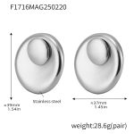 color: F1716-Steel Color Detachable Earrings