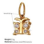 color: PJ557WEG White Rhinestone Gold Pendant