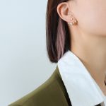 color: F550-Gold Zircon Inlaid Earrings