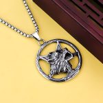 color: Wolf Head Tag + Steel Chain
