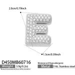 color: D450-Letter E Steel Color Pendant