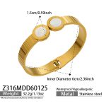 color: Z316-Gold White Shell Bangle