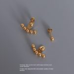 Same Style Temperament Various Steel Ball Earrings to Make round Face Thin-Looked Earrings New Stainless Steel Ornament F442