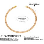 color: P1068-Champagne Color Necklace -36cm