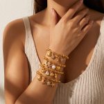 Summer Beach Ocean Starfish Shell DIY Pendant Ball Bracelet Plated 18K Gold Can Be Twin Jewelry