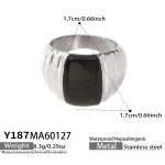 color: Y187-Steel Color Ring / size: US 6