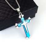 color: Blue No Rhinestone + Steel Chain