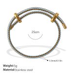 color: SL219BGG Blue Gold Cord Bangle