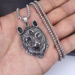 color: New Wolf Head + Steel Chain