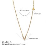 color: XL543WEGV Letter Necklace