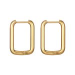 color: Round Wire Rectangle Ear Cuff Gold 1 PC