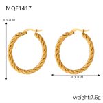 color: F1417-Gold Earrings