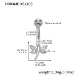color: H004-Steel Color Post Length 11.4mm Post Thickness 1.55mm