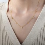 color: P1633-Gold Necklace -40+5cm