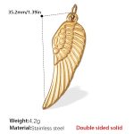 color: PJ443G Double-sided Solid Gold Pendant