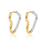 color: Heart Two-tone Gold Earrings
