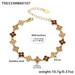 color: TXE533-Champagne Color Zircon Bracelet 16.5+5cm
