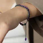 color: E489-Thick Style Colorful Bracelet -15+5cm