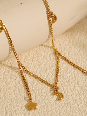 Simple Necklace Listing New Design Pendant Cool Long Chain XINGX Moon Shape